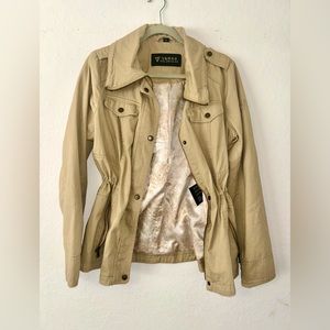 Guess women’s jacket beige with waist drawstring
